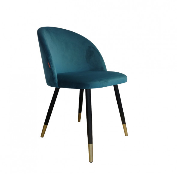 Krzesło CLAUDINE 1 VELVET GOLD morskie
