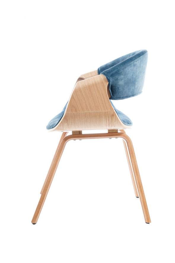 Krzesło DAKOTA VELVET morskie