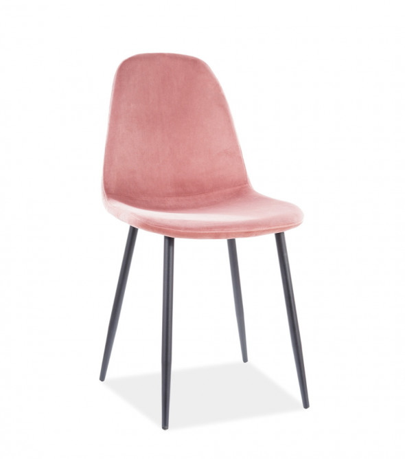 Krzesło FOX VELVET antyczny róż/czarne