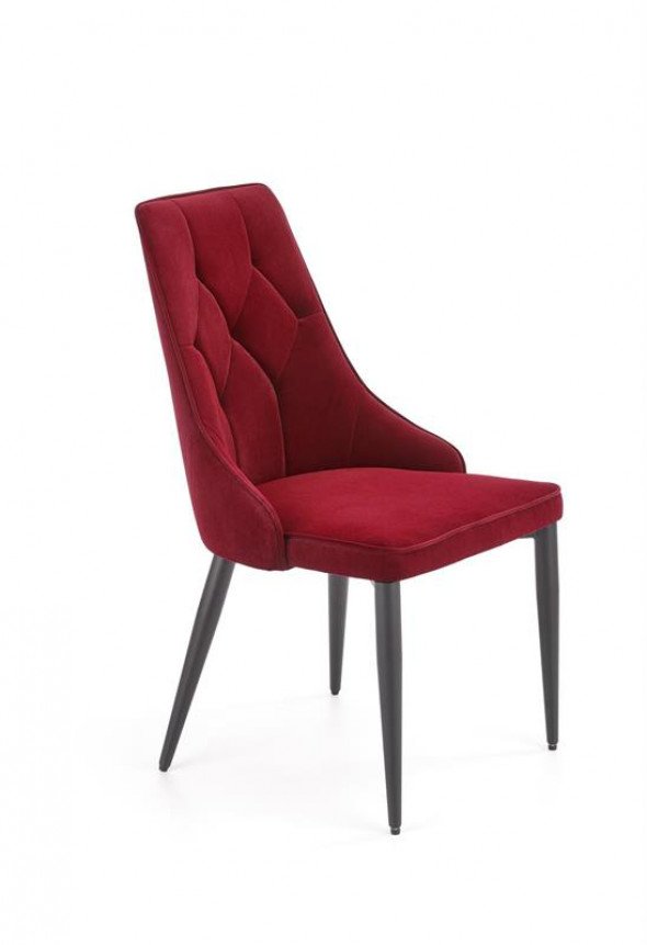 Krzesło K365 VELVET bordowe