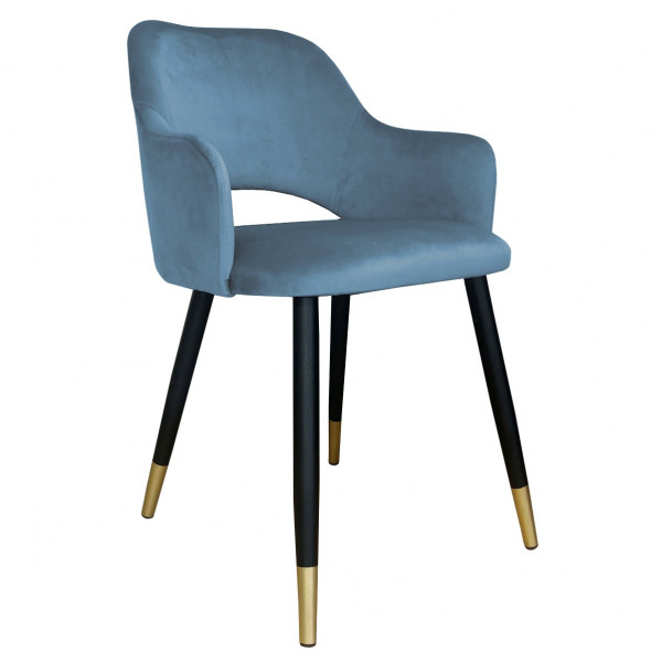 Krzesło NAPO BL VELVET GOLD szare