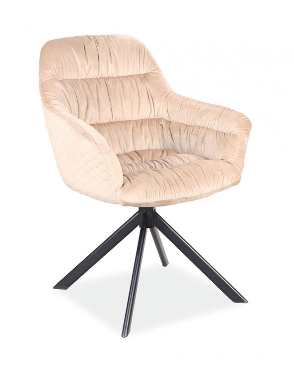 Krzesło tapicerowane ASTORIA VELVET beżowe