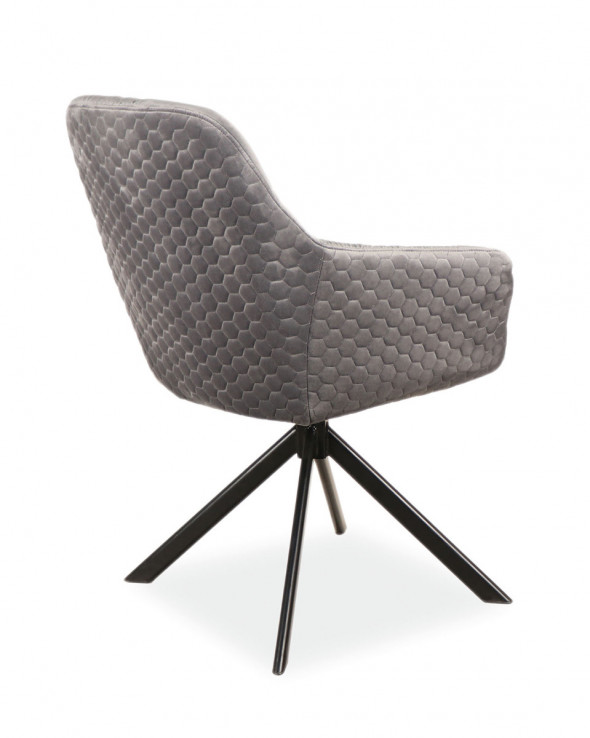Krzesło tapicerowane ASTORIA VELVET szare
