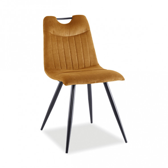 Krzesło tapicerowane ORFE SZTRUKS curry