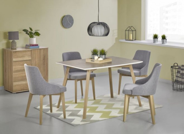 Krzesło TOLEDO jasny beżowy/dąb miodowy