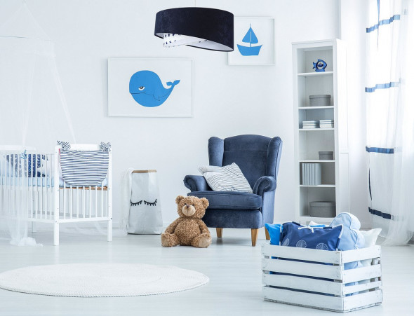 Lampa wisząca DREAMER granatowa/biała