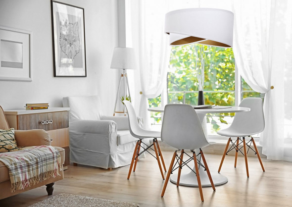 Lampa wisząca GEMSTONE biała/złota