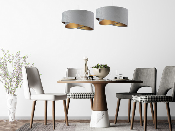 Lampa wisząca GEMSTONE szara/złota