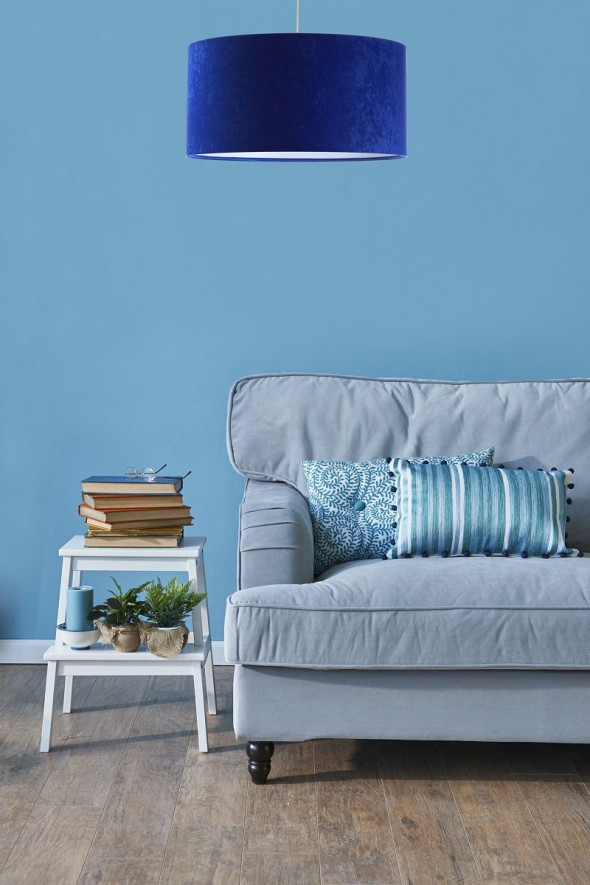 Lampa wisząca HOME 30 niebieska/biała