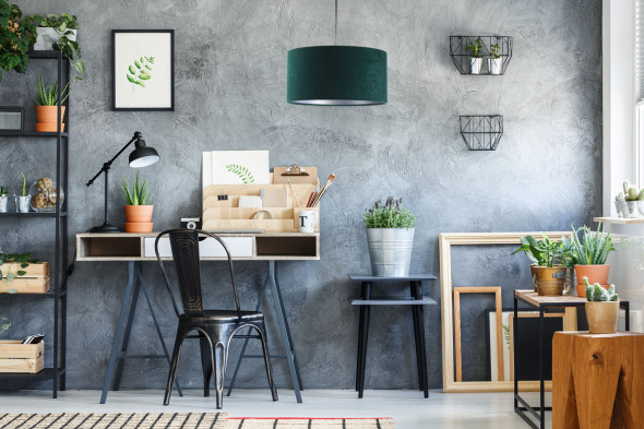 Lampa wisząca HOME 50 zielona/srebrna