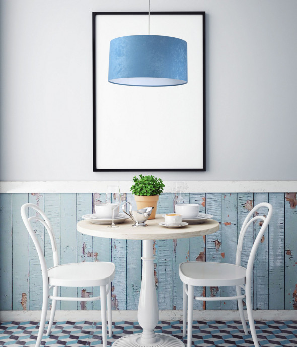 Lampa wisząca HOME 60 błękitna/biała