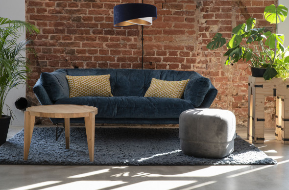 Lampa wisząca THUNDERCLOUD WHITE granatowa/złota