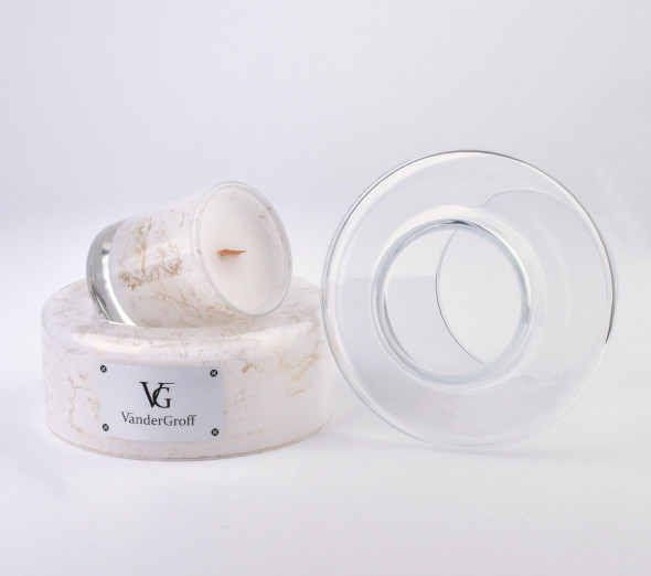 Lampion CRISTIE MINI biały marmur