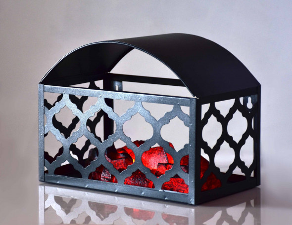 Lampion KANVAR KOMINEK LED 25,5x15,5x20cm czarny