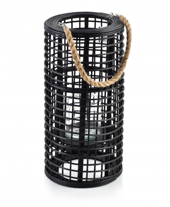 Lampion LUCIE BLACK h50x24.5cm czarny
