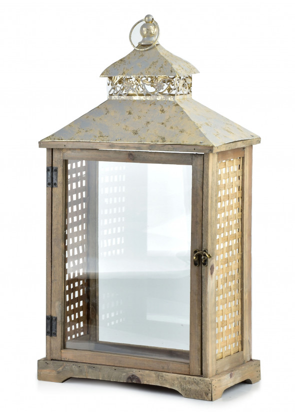 Latarnia LEVI NATURAL XL 31x21x61cm naturalna