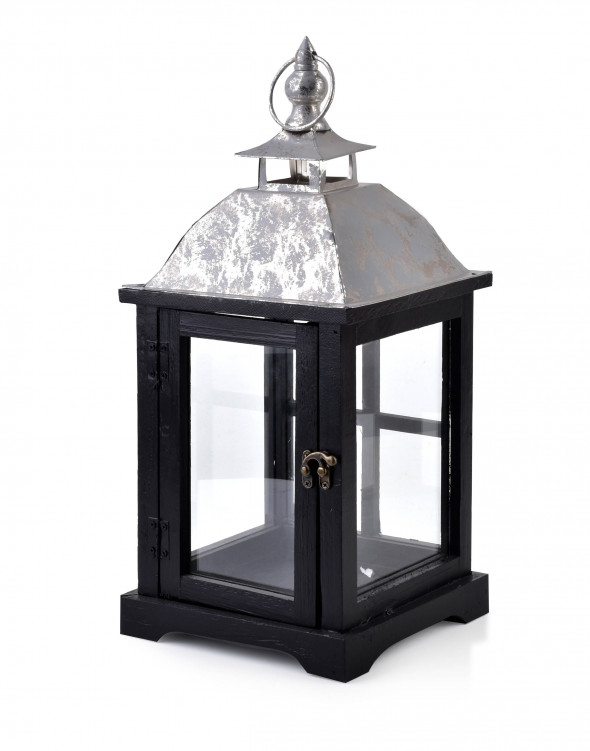 Latarnia LEVI SILVER 20x20x43cm srebrna