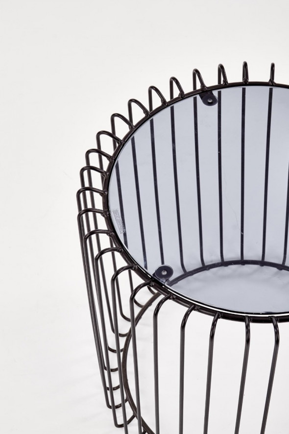 Ława AMINA 45x45 dymiony/czarny