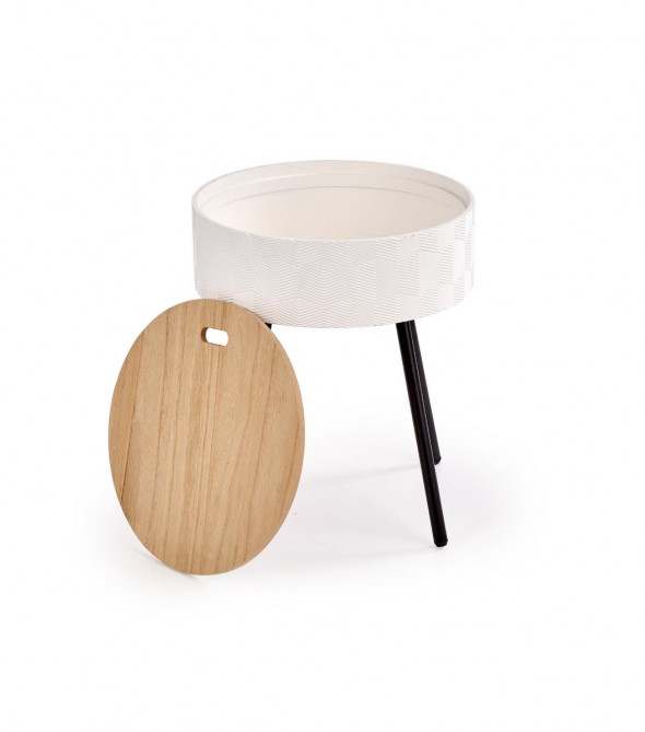 Ława AURA 38x38 biała