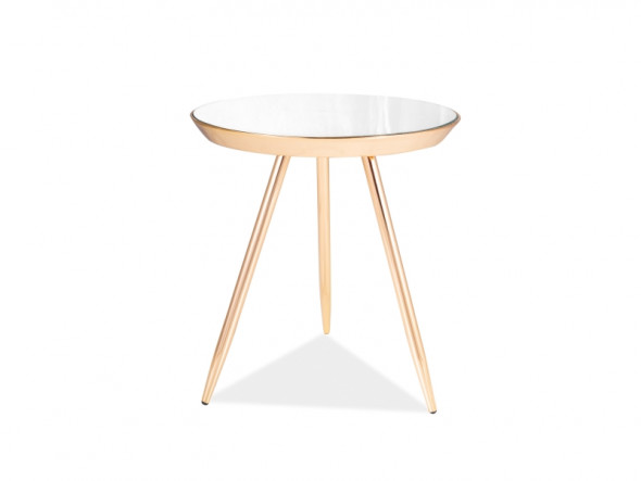 Ława BORA C 42x42 lustro/złota