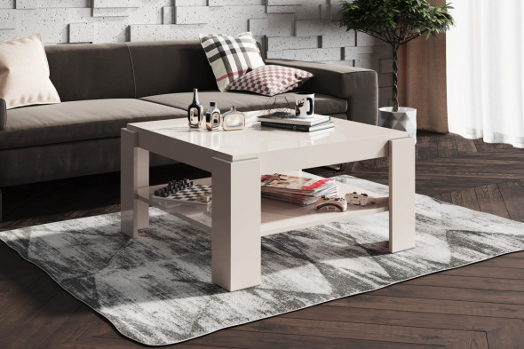 Ława ELBA 84x84 cappuccino połysk