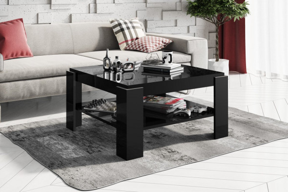 Ława ELBA 84x84 czarna połysk