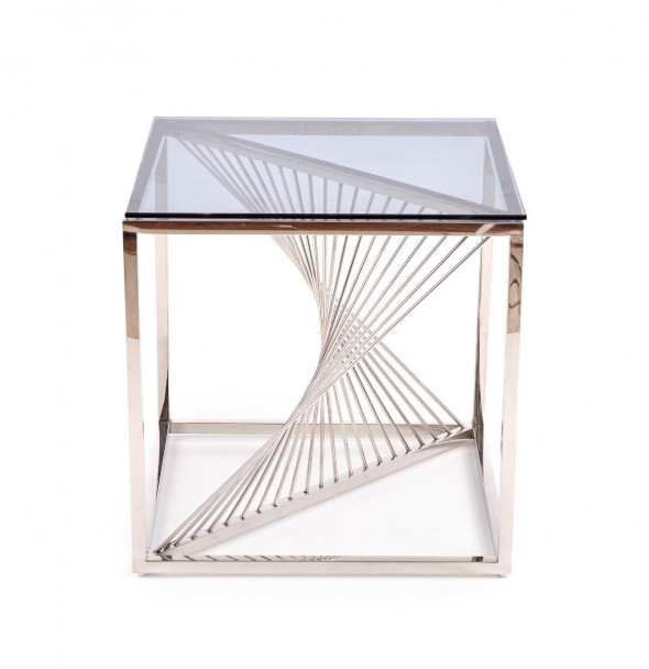 Ława INFINITY 55x55 dymiona/srebrny