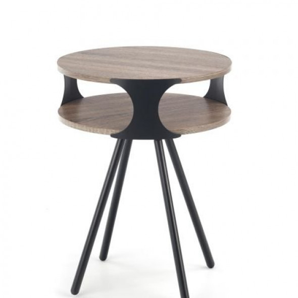 Ława KIRBY 45x45 ciemny dąb sonoma/czarny