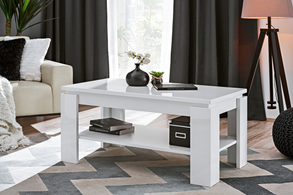 Ława LUNA 100x55 biały połysk