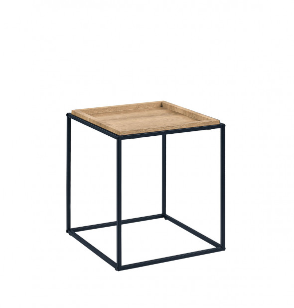 Ława MERIDA B 50x50 dąb/czarna