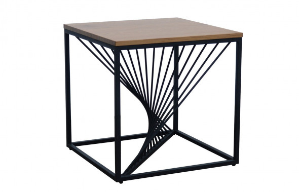 Ława ORION 55x55 dąb/czarna