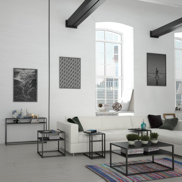 Ława SYMPHONY D 45x30 czarna