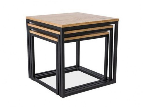 Ława TRIO dąb/czarny