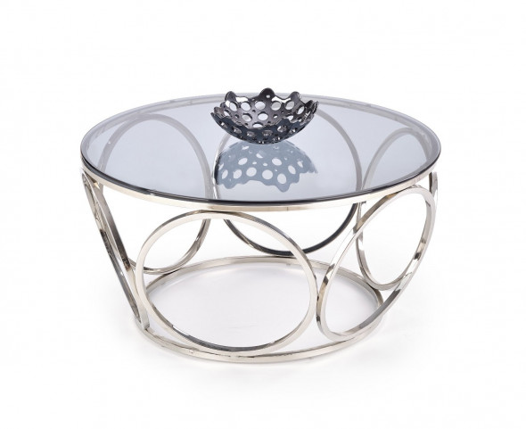 Ława VENUS 80x80 dymiona/srebrna