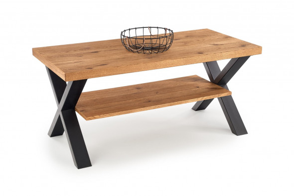 Ława XAVIER-LAW 120x60 dąb/czarna