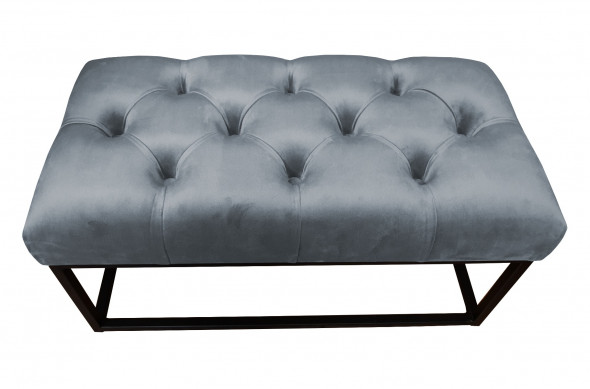 Ławka CHARLIE BL VELVET ciemnoszara