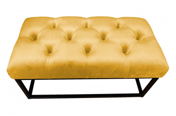 Ławka CHARLIE MG VELVET żółta