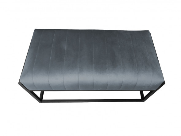 Ławka LILU BL VELVET ciemnoszara