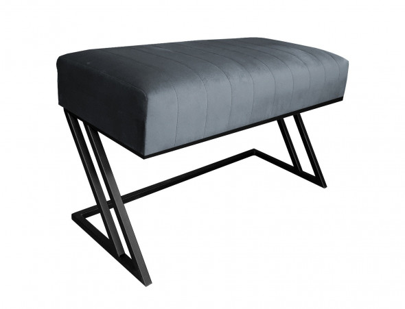 Ławka ROZALIA BL VELVET ciemnoszara