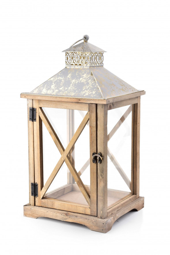 LEVI NATURAL LATARNIA                   24x22x46cm