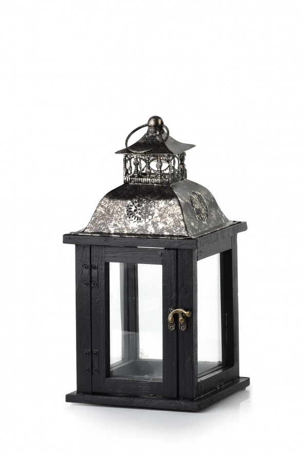 LEVI SILVER LATARNIA L                  17x17x34cm