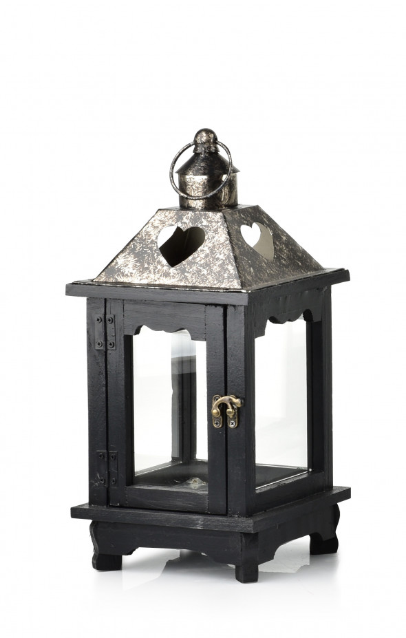 LEVI SILVER LATARNIA L                  17x17x35cm