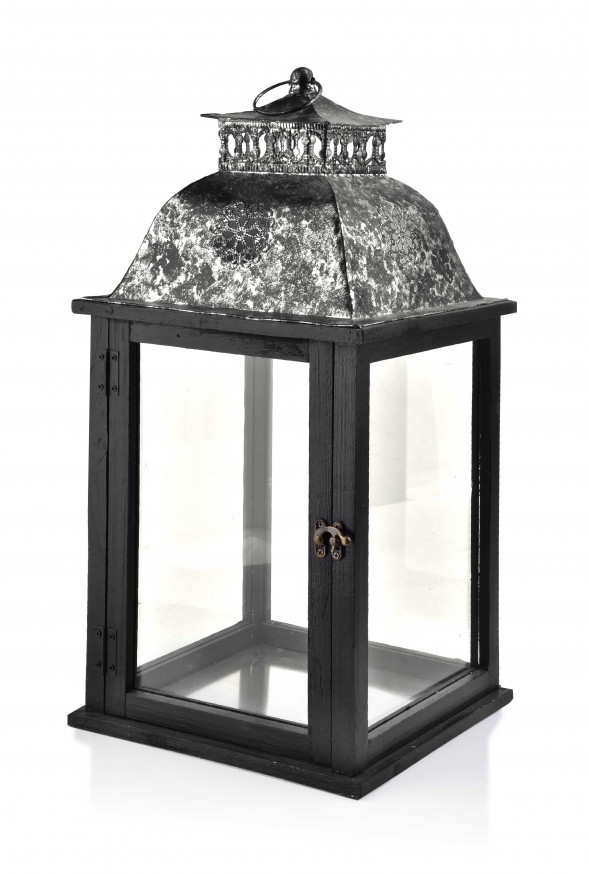 LEVI SILVER LATARNIA XL                 25,5x25,5x51cm