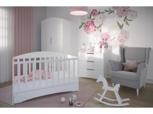 Łóżeczko dziecięce CLASSIC 1 BABY 120x60 białe