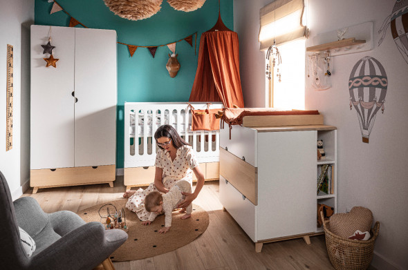 Łóżeczko dziecięce MINIMONDO 140x70 białe