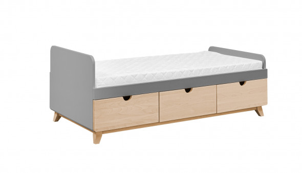 Łóżeczko dziecięce MINIMONDO 140x70 szare