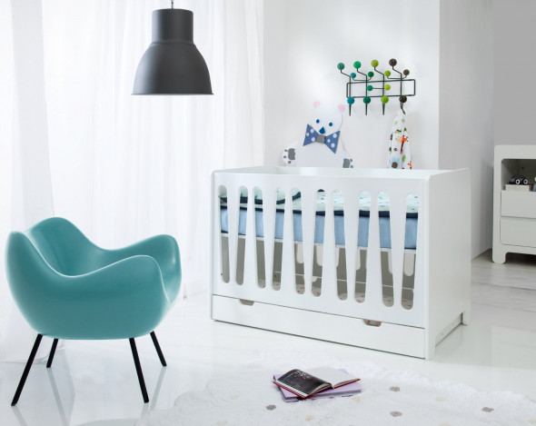 Łóżeczko dziecięce MOON 120x60 białe