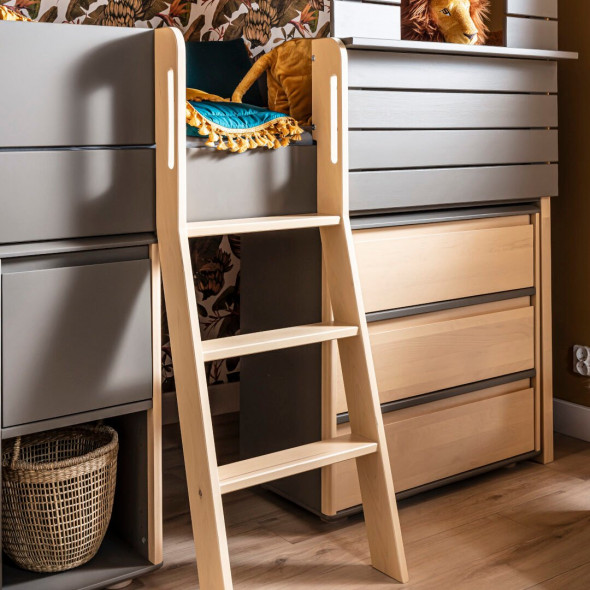 Łóżko antresola FUNFLEX 90x200 szare