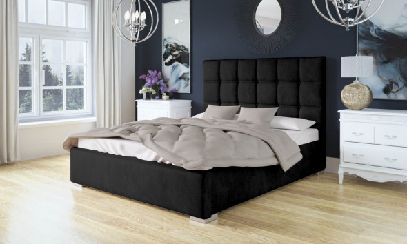 Łóżko BRAZOS 120x200 czarny z pojemnikiem