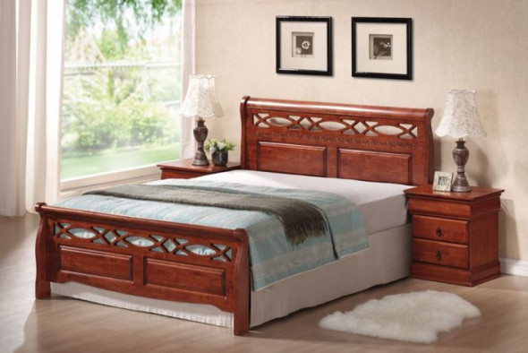 Łóżko GENEWA 160x200 czereśnia antyczna